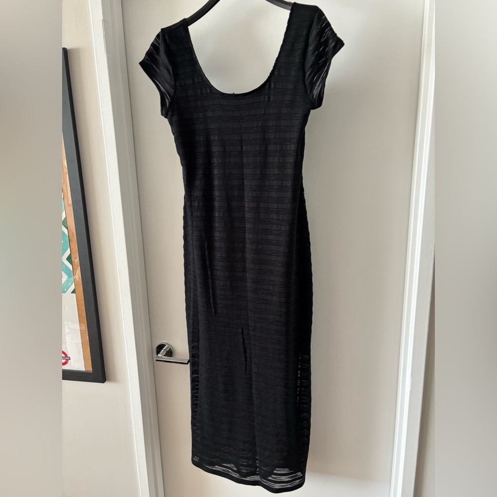 Classic Black Scoop Neck Women's Dress